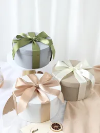 Present wrap pojkvän bandlåda runda tillbehör valentin födelsedagsförpackning elegant caja regalo hem gargift