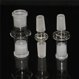 10 Arten Glasadapter für Wasserpfeifen-Ölplattformen, Bong-Adapterschalen, 14 mm Stecker auf 18 mm Buchse, Glas-Reduzierstück, Konverter-Adapter, Quarz-Banger, Rauchen von Wasserpfeifen