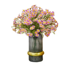 Uma flor falsa de flor longa e multi-fork simulação mini crisântemo de primavera para casas em casa flores artificiais decorativas