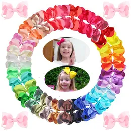 100Pcs 3 Inches Grosgrain Ribbon Bows Hair Clips For Toddler Girls Solid Colors Alligator clip Baby Kids Teens hair Barrettes Accessories