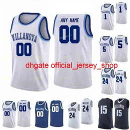 Maglia da basket College NCAA Vilnova Wildcats 24 Jeremiah Earl 24 Jeremiah Robinson-Earl 25 Mikal Bridges 3 Brandon Ster Punto personalizzato