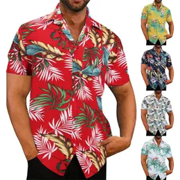 Mäns avslappnade skjortor Camisa informella Hawaiana de Manga Corta Para Hombre Playa Tropical Con Botones Estampada Talla Grande Primavemen's