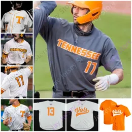 Koszulki baseballowe 2021 NCAA College Tennessee wolontariusze koszulka baseballowa Nick Senzel Beck Blade Tidwell Max Ferguson Drew Gilbert Matt Duffy Youth Adult