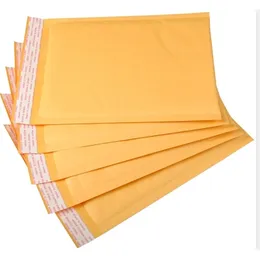 50PCLOL Kraft Bubble Mailers Wyściełane worki papierowe Lope Yellow Mailing Bag Y200709