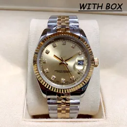 2023 Luxury Mens Watch 41mm/36mm女性クォーツウォッチ31mm/28mmゴールドデール2813ムーブメント自動機械的光沢サファイア防水904Lスチール腕時計