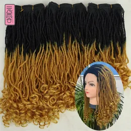 Yunrong Bundles sintéticos Crochet Cabello Cabello con rastas Extensiones de cabello Rubo T613 para mujeres negras 220622