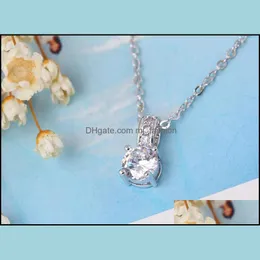 Pendant Necklaces Pendants Women Gold Necklace Chain Turtle Rhinestone Hip Hop Diamond Chains Drop Delivery 2021 Jewelry Mjfashion Dheyr