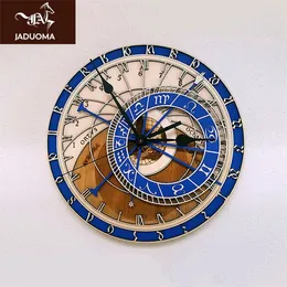 Jaduoma Wall Clock 3D Vintage Large Wall Clock 30cm Mute天文レトロクォーツウォールウォッチのためのホームデコレーション201125