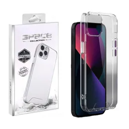 Casos de telefone acr￭lico ￠ prova de choque transparentes para iPhone 14 13 12 11Pro s￩rie xr xsmax lindamente embalado capa