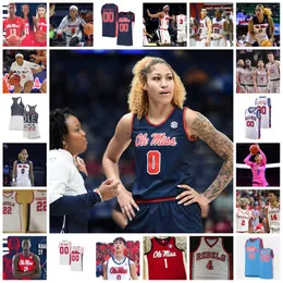 0 Shakira Austin Jerseys 2022 NCAA Custom Ole Miss Rebels Basketball Jersey 24 Madison Scott 25 Tiya Douglas 32 Caitlin McGee 40 Andeija Puckett Jerseys Women Stitche