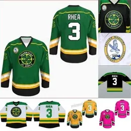 Ceuf #3 Ross Rhea St. John's Shamrock's Hockey Jersey 100 ٪ وضع أي اسم أي عدد من القمصان المخصصة للهوكي S-5XL