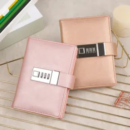 Small Notepad A7 Notebook Journal with Lock Line Diary Agenda Planner Stationery Organizer Office School Sketchbook Note Book 220401