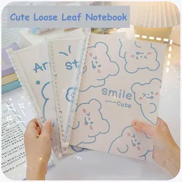 Notepads Start Of School Butter Notebook Book Agenda Binder 30 Flyer Leaf Sprial Word Gift Bear Kawaii B5