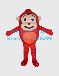 Mascote boneca traje mascote mascote traje adulto por atacado cartoon vermelho macaco tema tema anime trajes carnaval fantasia vestido kits