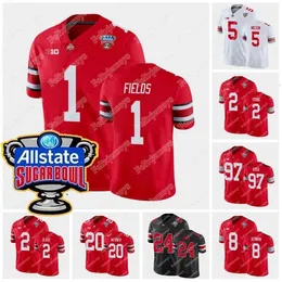 UF OHIO State Buckeyes 2021 Sugar Bowl Jersey Джои Боса Джастин Филдс Трея проповедь Хоак Джаггер Ларо Дэнни Ванацкий Джек Миллер III III