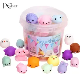 24pcs Squishy Cute Animal Antistress Ball Mochi s Fun Gifts With Stress Relief Toys 220629