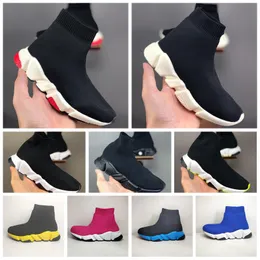 Nuove ragazzi di alta qualità ragazze calzini per bambini casual scarpe da bambino all'aperto sportivo di parigi triples leggera fidabile nero classico classico rosa sneaker lente