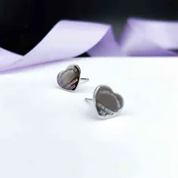 925 Sterling Silver Earrings For Women Classic Heart-Shaped Ear Studs 2021 Trend Simple And All-Match Jewelry Gift G220510