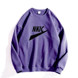 Casual Purple Hoodie Streetwear Tops Långärmad fickficka Pullover Sports Sweatshirt Varumärkesbrev Hoody Unisex Plus Size S-3XL