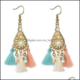 Chinese-Style Products National Style Pendant Tassel Earrings Sexy Alloy Geometric Drop Delivery 2021 Chinese Arts Crafts Gifts Home Gard