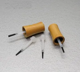 15 ml DIY kosmetische flüssige Nail Art Behälter mit Pinsel Paket leere Klarglas Nagellack Flasche mit Bambuskappe 60 Stück