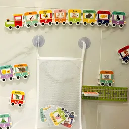 Baby Toys Flexible Road Track Car Train Bath Toy Kids Bathroom Bathtub Soft EVA Paste Early Education DIY Sticker Puzzle Toys 220531