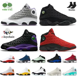 Pied de poule 13s Scarpe da pallacanestro da uomo Moda Jumpman 13 Donna Uomo Singles Day Court Viola Nero Gatto Reverse Bred Parco giochi Ossidiana