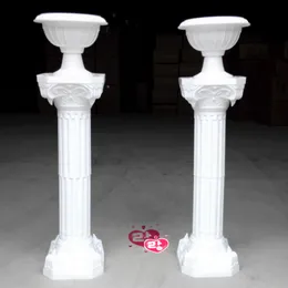 LaLa 2 pz/lotto Moda Matrimonio Puntelli Decorativo Artificiale Hollow Colonne Romane Colore Bianco Pilastri di Plastica Strada Citata Evento Del Partito FAI DA TE