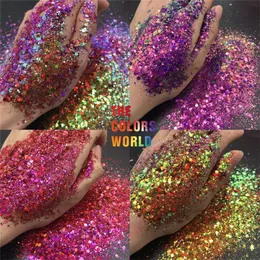 TCT598 Chunky Chameleon Color Shift Nail Glitter Nail Art Decoration Manicure Tumblers Crafts Diy Festival Accessories Leverantör 220525