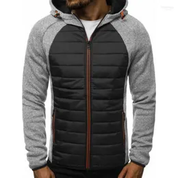 Jackets masculinos 2022 Men Men Winter Casaco de outono Zipper emenda com capuz de capuz para homens quentes masculinos e casacos veste homme1