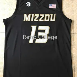 XFRSP Missouri Tygrysy 13 Michael Porter JR College Koszykówka Jersey Niebieski, biały lub niestandardowy Dowolny gracz dla dowolnej nazwy Hafty Men Koszulki