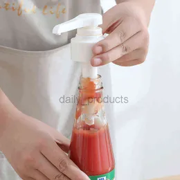 Marmeladenflasche Utensilien Pumpe Austernsauce Spender Ketchup Essig Flaschenkopf Druck Push-Typ-Düse Home Küchenwerkzeuge VTMTL1719