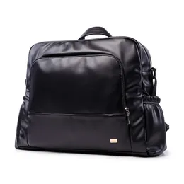 Diaper Bags Soboba Waterproof Black Diaper Bag Smooth Leather Larege Capacity Nu 220823