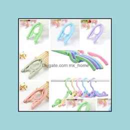 Folding Hangers Travel Plastic Clothes Hanger Portable Mtifunction Magic Stretch Storage Hanging Drop Delivery 2021 Racks Clothing Houseke