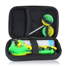 Multifunctional Colorful Silicone Filter Smoking Kit Wax Oil Storage Stash Case Dabber Spoon Male Nails Tip Straw Pad Herb Tobacco Handpipes Cigarette Holder DHL