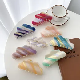 2022 Neue große 13 cm Wolken Form Farbverlauf Haarklemme Acetat Haarspange Krabbenklemme für Frauen Haarschmuck Urlaubsgeschenk