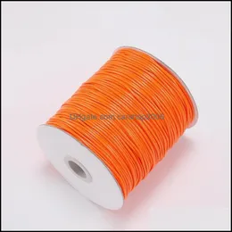 Cord Wire Jewelry Findings Components 10M/Lot 22 Color Leather Line Waxed Cotton Thread String Strap Necklace Rope For Making Diy Bracelet