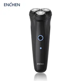 Enchen Electric Shaver Men's Grooming Machine Ultra-tunn dubbel ring rakning Nät Independent Floating Head Beard Style Trimmer 220624