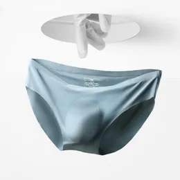 Underpants Mens Underwear Briefs Man Nylon Thin Transparent Ice Silk Men Swim Breathable Quick Dry Men's PantiesUnderpants