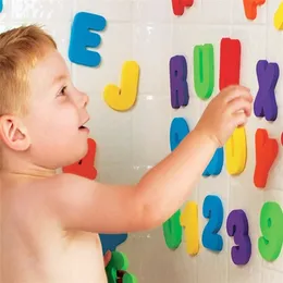 36pcsset alfanumeryczny list wanna 3D Puzzle Baby Bath Toys Soft Eva Dzieciowe zabawki wodne dla łazienki wczesna zabawka edukacyjna 220531