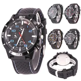 Wristwatches Fashion Men Boys Watch Quartz Silicone Band Casual Male Clock Unique Design Big Luxury WristwatchWristwatches