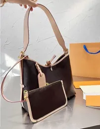 Vintage carrega todas as 2pcs Mulheres ombro Bolsa de Crossbody com bolsas de moeda Designer Bolsas de luxo OdeOn Totes Lady Shopping Sacks Carteira de embreagem