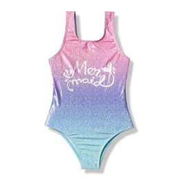 3-16 Years Girls Swimsuit Brand Summer Children Girls Badkläder Baddräkter Beachwear Bathing Suits Monokini A364 220505
