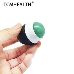 TCMHEALTH 1SET FACE MASSAGER ROLL天然火山石のフェイシャルローラーオイル吸収洗浄可能な再利用可能なスキンケアオイルブロッティングツール