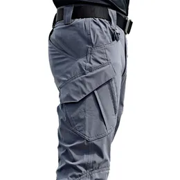 メンズ戦術パンツ複数のポケット弾力性都市タシトルズボンの男性スリム脂肪貨物パンツ5xl 220702