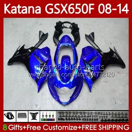 Bodys Kit dla Suzuki Katana GSX-650F GSXF 650 GSXF-650 08-14 120NO.48 GSX650F GSXF650 08 09 10 11 12 13 14 GSX 650F 2008 2009 2010 2011 2012 2013 2014 Wording Factroy Blue