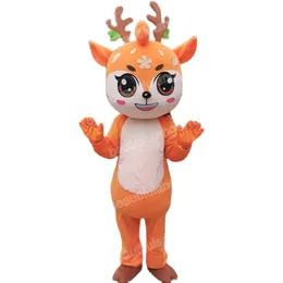 Halloween Sika Deer Mascot Costumes Högkvalitativ tecknad temakaraktär Karnival Unisex vuxna outfit julfestdräkt kostym