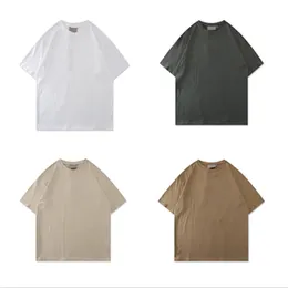 21SS Projektant Tide Męskie Koszulki Koszulki Letter Laminowany Drukuj Krótki Rękaw High Street Luźne Oversize Casual T-shirt 100% Czysta Bawełna Wysoka jakość dla mężczyzn i kobiet