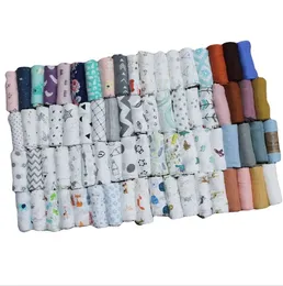 Hot Newborn 100% cotton blanket 2-layers Baby bath towels infant cartoon animal muslin swaddle toddler blankets 120*120cm 47 style