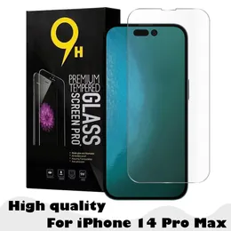 0,3 mm 2,5D Protetor de telefone celular 9H Vidro temperado para iPhone 14 13 12 mini 11 Pro Max XR XS x 6s 7 8 Plus com pacote de papel
